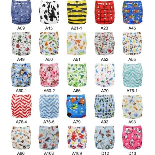 50Pcs/Lot New Reusable Baby Cloth Diaper Washable Cloth Nappy With 50pcs Microfiber Inserts