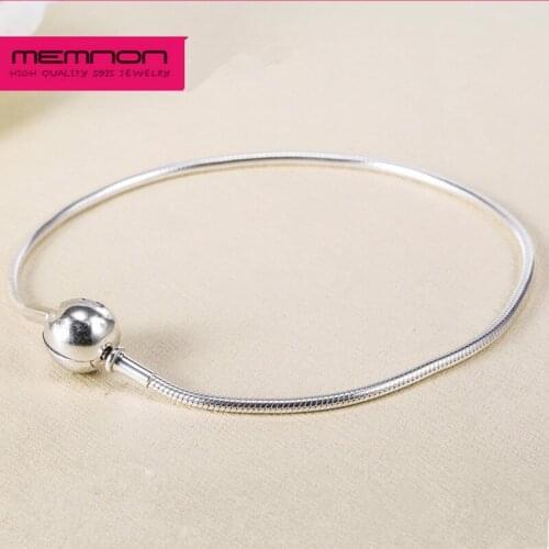 925 sterling silver jewelry Essence thin snake bracelets fit small hole beads charms necklace DIY bracelets for women EYL003