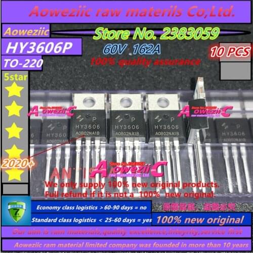 Aoweziic 2018+ 100% new original HY3606P HY3606 60V 162A HY4306P HY4306 60V 230A TO-220 field effect MOS tube