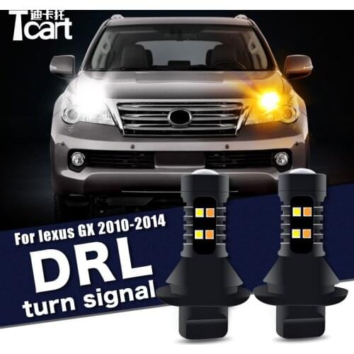 Car accessories For Lexus GX 460 470 (J150) 2010-2014 Led Daytime Running Light turn drl 2in1