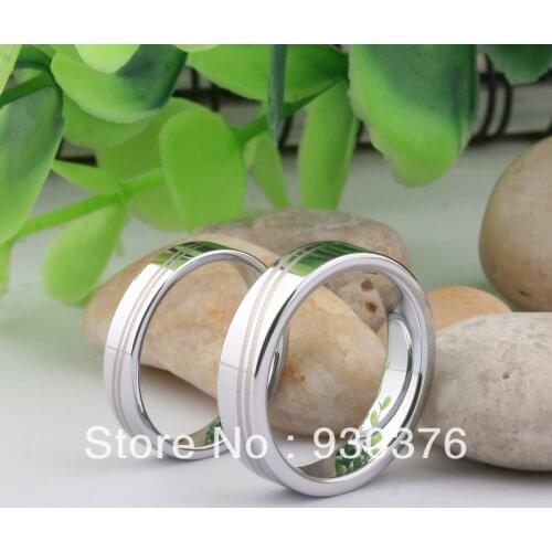 Free Shipping Super Deal Size 4-12.5 Tungsten gold ring Woman Mans wedding Rings Couple Rings,Can Custome
