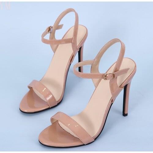 Black 2021 Summer Ankle Strap Women Open Toe Sexy Sandals Lady High Heels Sandals Buckle Women Sandals Party Female Shoes 35-43