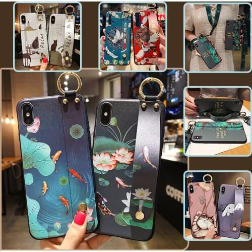 Wrist Neck Lanyard Strap Case for Samsung galaxy S8 S9 S10 Plus S10E Note 10 Lite 8 9 Luxury Phone Holder Cover