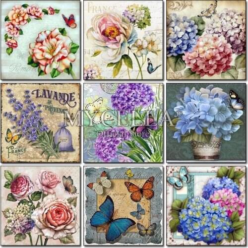 Flower Arrangement 5D DIY Diamond Painting Flower Cross Stitch Diamond Embroidery Mosaic Full Square Diamond Wall Home Decor