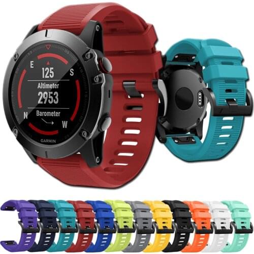 For Garmin Fenix 6 6S 6X Pro 5X 5 5S Plus 3 3HR Forerunner 935 945 Strap Quick Release Watch Band 26 20 22mm Silicone Bracelet