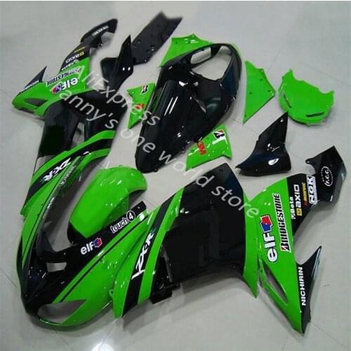 HOT sales fairing kit for KAWASAKI ZX-10R 06 07 ZX10R 2006-2007 ZX 10R 06-07 2006 2007 green black fairing
