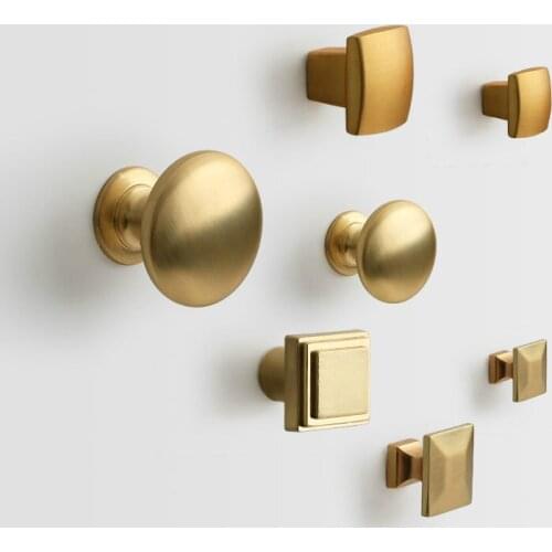 JD Chinese Shoe Cabinet Door Knob Handle Gold Zinc Alloy Drawer Cabinet Single Hole Brass Handle Antique Accessories