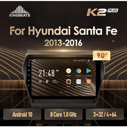 KingBeats Android 10 Octa-Core head unit HU 4G in Dash Car Radio Multimedia Video Player Navigation GPS For Hyundai Santa Fe 3 2013 - 2016 no dvd 2 din Double Din Android Car Stereo 2din