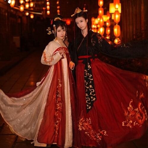 Red Hanfu Dress Ancient Chinese Traditional Hanfu Costume Han Tang Hanfu Performance Costume Women Fairy Princess Dress SL1262