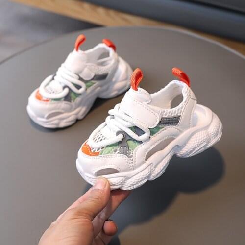 2021Summer BabyBoys Sports Shoes Sandals Baby Girls Fashion Sneakers 1-6 Years Children Soft Sole SummerBreathable Running Shoes
