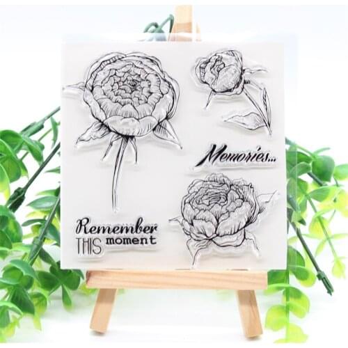 KSCRAFT Flowers Transparent Clear Silicone Stamps for DIY Scrapbooking/Card Making/Kids Crafts Fun Decoration Supplies 568