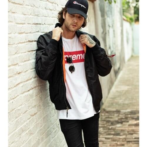 SMN Flight Jacket Black Mens Spring Autumn Bomer Air Force Pilot Jacket Thin Coats Solid Color Casual Outwear Clothing