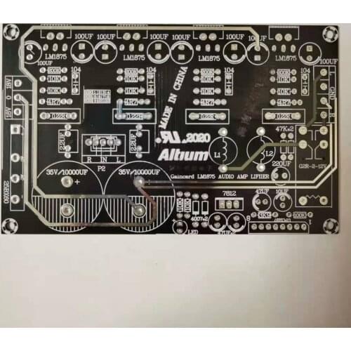 LM1875T Use 4 Chip Dual Abreast 2.0 Channel 50W+50W Stereo Power Amplifier Circuit PCB Empty Board Dual AC 12-22V