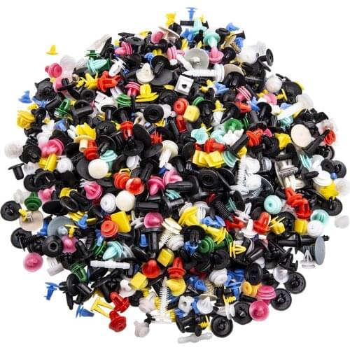 1 Set Colorful Car Door Bumper Fenders Fenders Rivets Push Pin Clips Kit Placement on Vehicle Left, Right, Front, Rear 1000pcs