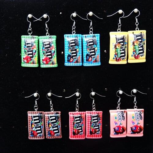 Cute M Candy Earrings earring candy costume trendy Style woman girl Jewelry Drop shipping