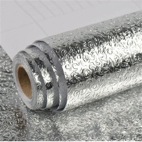Multipurpose Oil Proof Kitchen Accessories Self Adhesive Aluminum Foil Kitchen Stickers Wallpapers For Home Kitchen Supplies