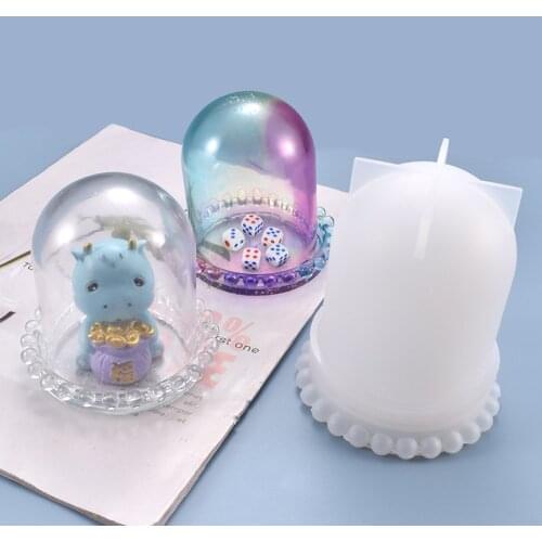Multifunctional Transparent Cover Dice Cup Resin Silicone Mold for DIY Crystal Epoxy Uv Home Decorotion Box Tools Making fo