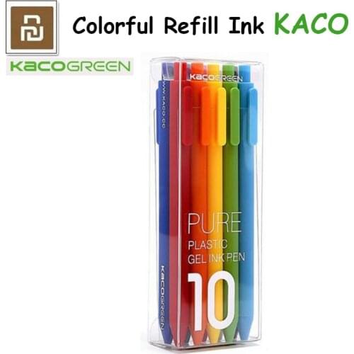 Fashion Xiaomi Mijia Kaco Pen 5/10/20 colors sign ballpoint pen office supplies students school supplies Mark pens Mix ink Blue