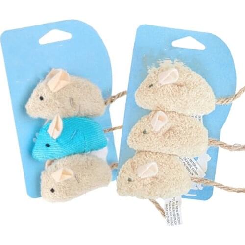 New Plush Simulation Mouse Cat Toy Plush Mouse Cat Scratch Bite Resistance Interactive Mouse Toy Palying Toy For Cat Kitten