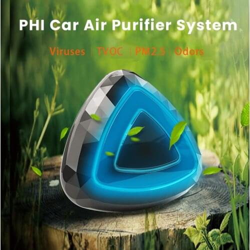 The New Technology of Car Air Purifier PHI Can Remove Formaldehyde PM2.5 TVOC Bacteria