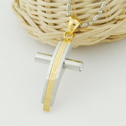 GOKADIMA Fashion cute for unisex Pendant & Necklace s.steel mens womens jewelry cross necklace 2015 WP775