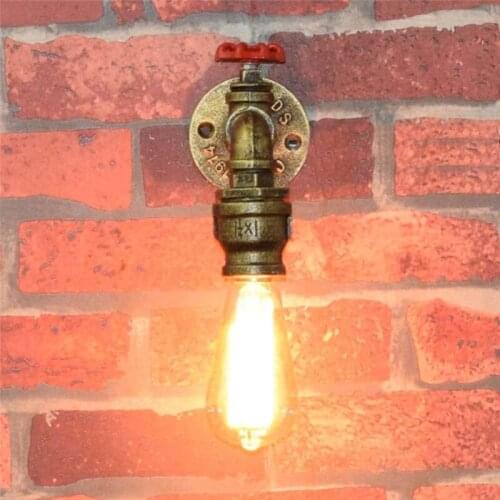 Simple industrial retro aisle lights living room dining room bedroom bedside lamp LED personality creative rocker wall lamp, E27