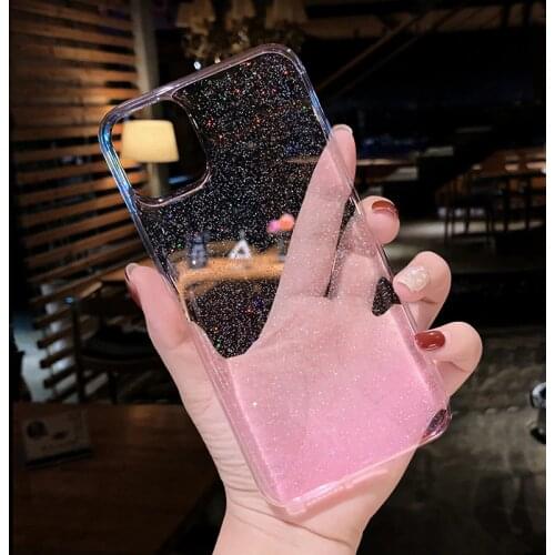 Transparent Glitter Sequins Case For Samsung Galaxy A7 A9 A8 A6 Plus J4 J6 J8 J2 Pro 2018 J5 J7 Prime J5 J6 2017 Soft TPU Cover