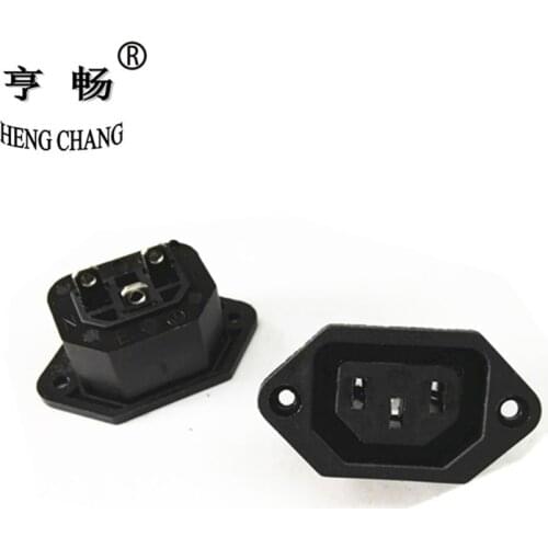 Chassis Female 3PIN 05231 AC IEC C13 C14 Inline Socket Plug Adapter city bike Lithium battery output socket