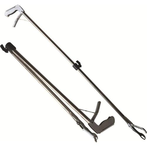 0.7/1/1.2m Stainless Steel Snake Pliers Folding Snake Tongs Large Opening Jaw Clamp Head Snake Catch Eel Pliers Anti-snake Tool