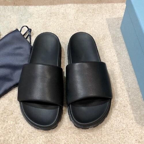 Summer Women Shoes Female Black Concise Slippers New Chaussure Ete Femme Flat Peep Toe Shoes Ladies Slides Fashion Outdoor