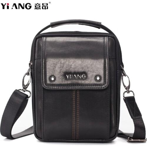 High Quality Genuine Leather Mens Shoulder Messenger Bags For Men Crossbody Male Belt Bags Casual HandBags Office Mini Totes