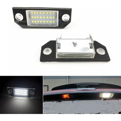 2Pcs Car LED Number License Plate Light Led Registration Plate Holder lamps Canbus No Error For Ford Focus 2 MK2 C-MAX 2003
