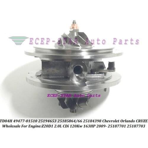 Turbo Cartridge CHRA 49477-01510 4947701510 49477-01500 25194653 For CHEVROLET CRUZE 2.0 VCDI 2.0 CDI Z20D1 2.0L 110 120kw 163HP