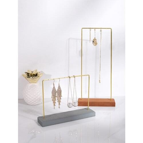 Earrings Display Holder Pendant Drop Earrings Display Stand Metal Stick Jewelry Display Rack