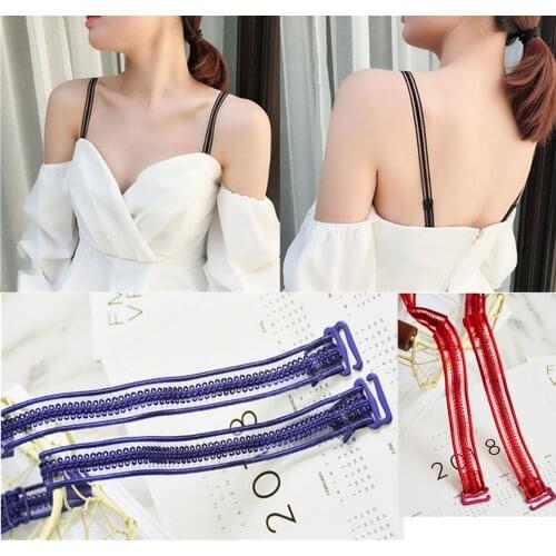1pair Casual Bra Straps Invisible Hollowed Lace Flower Double Shoulder Straps Antiskid Novel Bra Shoulder Strap