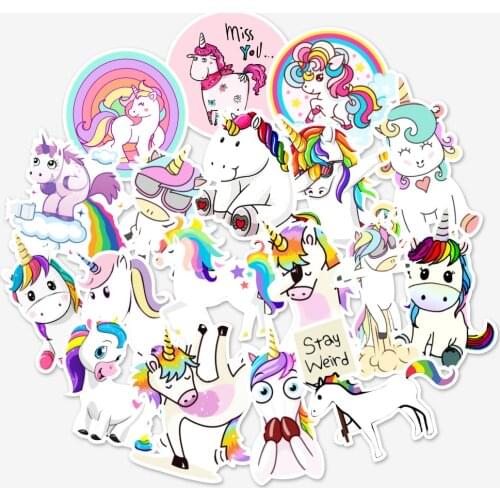 10/30/50PC Unicorn Graffiti Stickers Luggage Computer Mobile Phone Motorcycle Decorative Stickers Wholesale