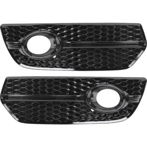 2Pcs Front Bumper Grill Fog Lamp Light Frame Cover for SQ5 Style Fit for Audi Q5 2009-2012