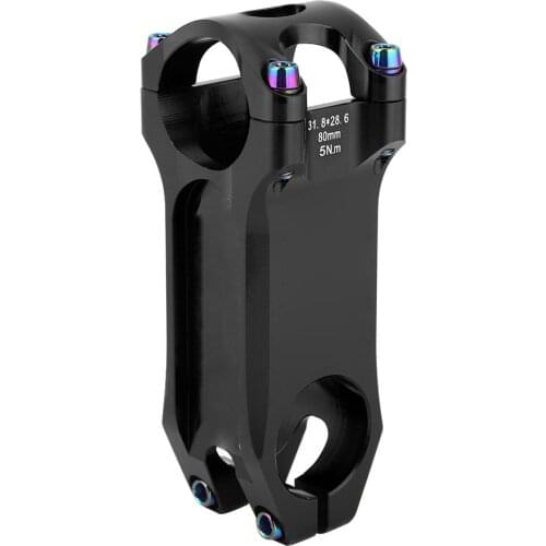 2021 New 7075 Aluminium Alloy 0 Degree High Strength Bicycle Handlebar Stem Bike Cycling Accessory 80mm