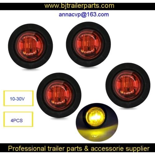 4PCS, 10-30V, LED truck trailer side marker light AMBER lamp clearance side marker lights for truck trailer Pickup SUV RV.etc