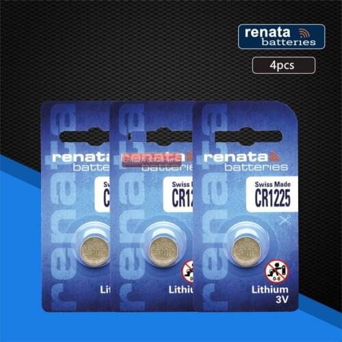 4pc renata lithium Battery CR1225 3V %100 original brand renata 1225 battery