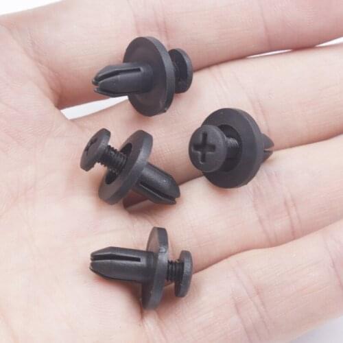 500pcs Auto Plastic Retaining Rivet ForGM Toyota Mazda For Fit 6mm Hole Screw Push Expanding Clip Fixeding Fasteners
