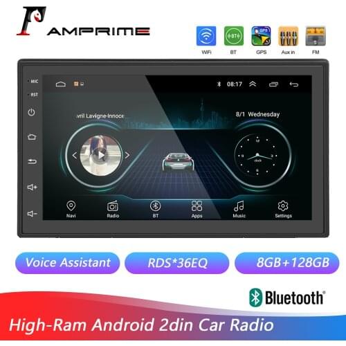 AMPrime 2din Car Radio Android multimedia player Autoradio 2 Din 7'' Touch screen GPS WIFI Bluetooth FM auto Car Backup Monitor
