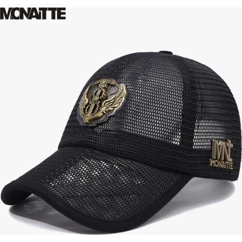 Monaitte New Men Women Summer Baseball Cap Hats Unisex Breathable Sport Pure Color Snapback Hat bone baseball Dad hat