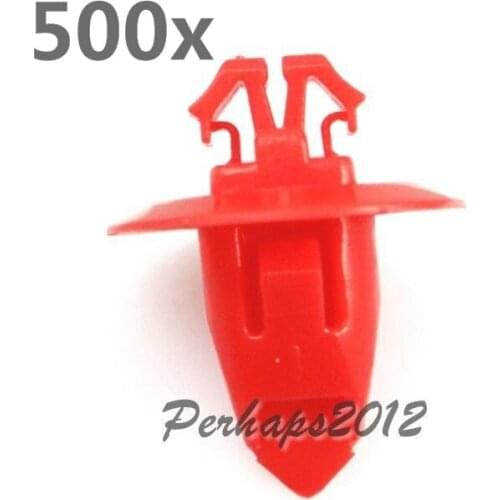 500x Case For Highlander Land Cruiser Tacoma ,Tundra 2001 Up Fender Bumper Clip Red Nylon Retainer Red 90904-67037