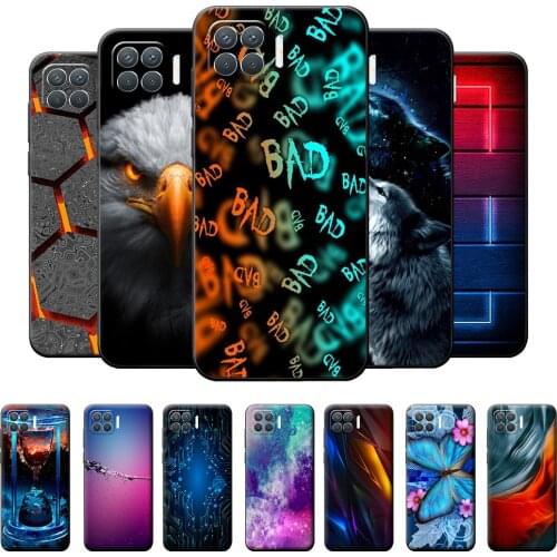 For Reno 4F Case Silicone Case For Reno 4F Geometric Style Back Cover Reno 4F Fashion Soft TPU Phone Case For OPPO Reno 4F Coque