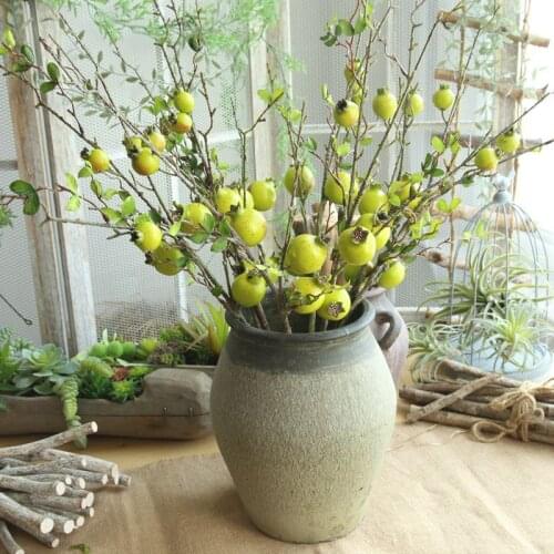 Artificial Flower Pomegranate Dry Branch Simulation Fruit Home Decoration Flower Wall Fake Flower c