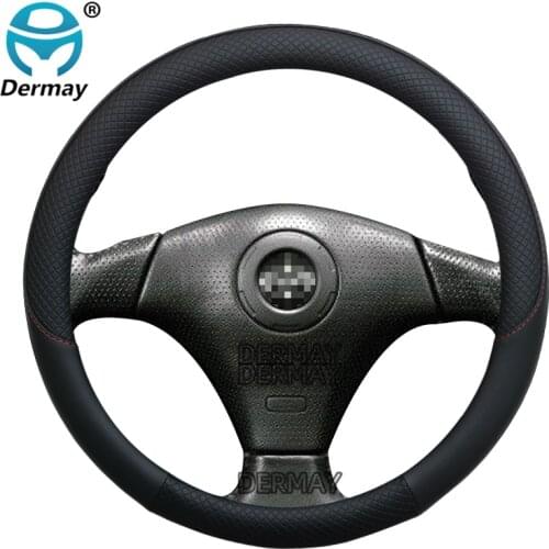 100% DERMAY Brand Leather Sport Car Steering Wheel Cover for Toyota Celica Auto Accessories