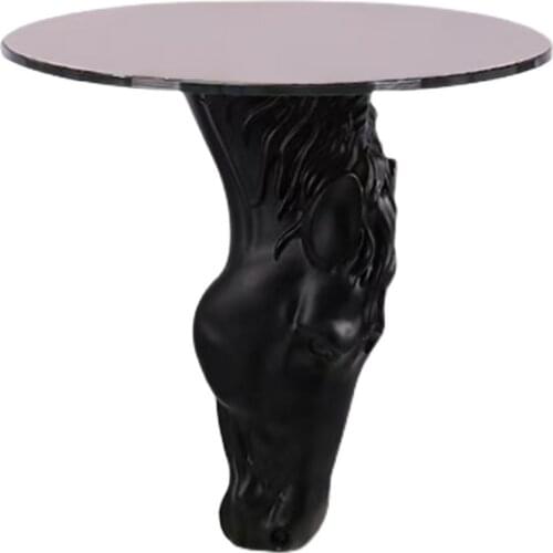 Creative Modern Design Sense Hotel Cafe Horse Head Sculpture Personality Small round Table