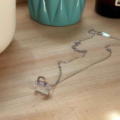 Love Gift Luxury Real. 925 Sterling silver Big AAA+ Zircon White/ Black Lock necklace Pendant Womens Jewelry TLX961