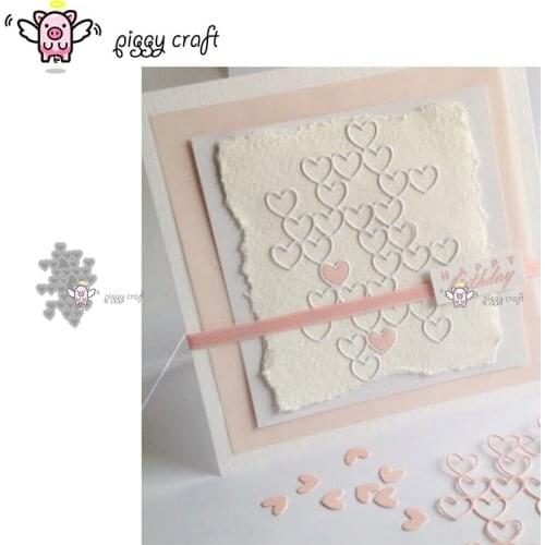 Piggy Craft metal cutting dies cut die mold Heart love group decoration Scrapbook paper craft knife mould blade punch stencils